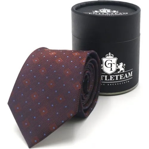 Галстук GENTLETEAM, широкий, для мужчин, бордовый