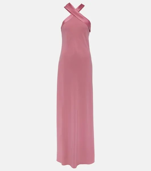 Платье с воротником халтер Max Mara, розовый