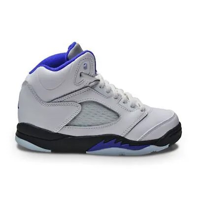 Детские кроссовки Nike Air Jordan 5 Retro (PS) — 440889 141 — белые, темно-конкордные, черные