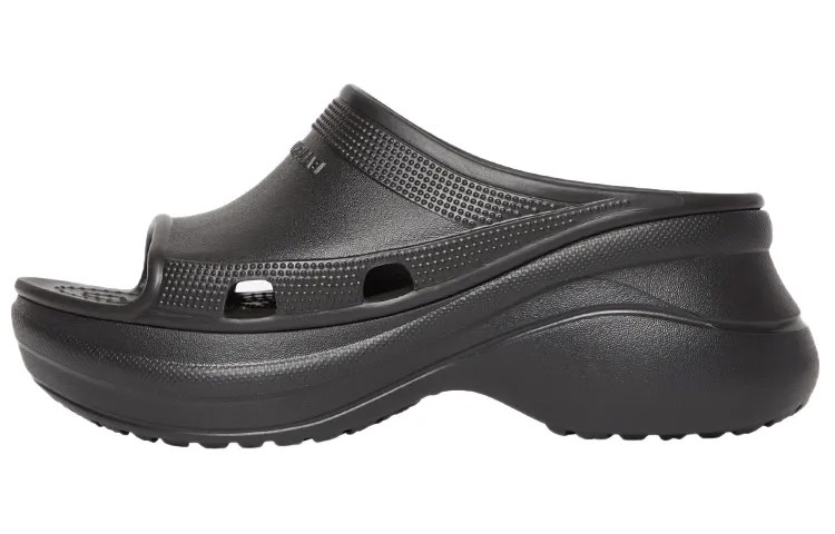 Женские шлепанцы Balenciaga X Crocs, черный
