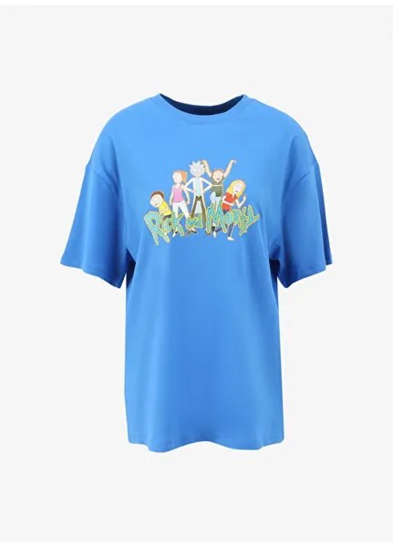 Женская футболка M1610955-70901 RICK AND MORTY ПРИНТ Mavi