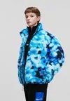 Зимняя куртка BLURRED ALL-OVER PRINT PUFFER Karl Lagerfeld, синий