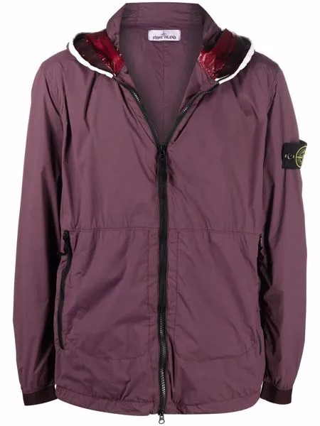 Stone Island пуховик с нашивкой-логотипом Compass