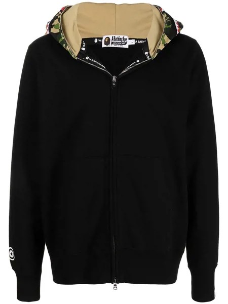 A BATHING APE® camouflage shark full-zip hoodie