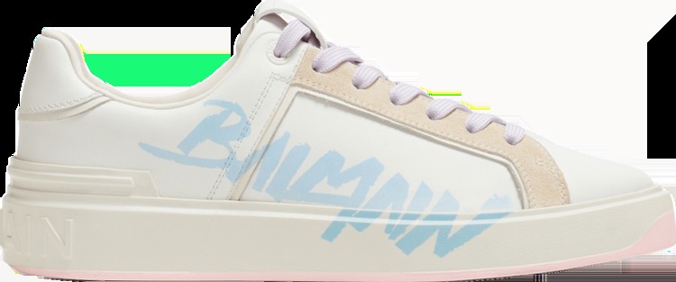 Кроссовки Balmain Wmns B-Court 'Printed - White Light Blue', белый