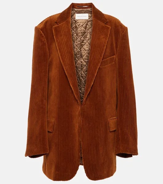 Хлопковый вельветовый пиджак Dries Van Noten, коричневый