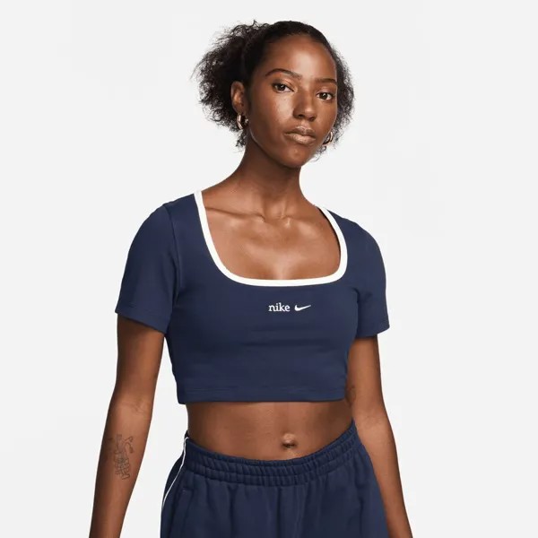 Спортивная трендовая футболка Baby NIKE, цвет obsidian