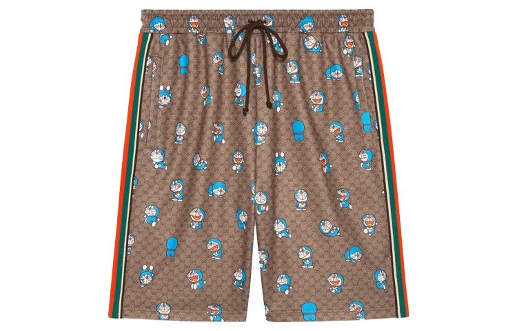 Повседневные шорты унисекс GUCCI, цвет Brown