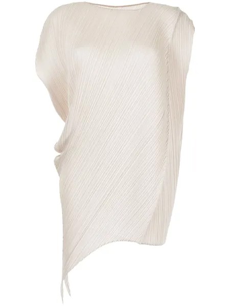 Pleats Please Issey Miyake плиссированный топ асимметричного кроя