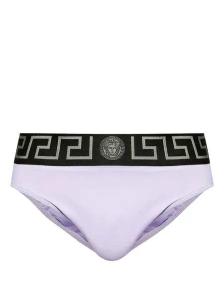 Versace плавки с логотипом на поясе, фиолетовый