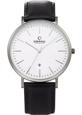 Fashion наручные  мужские часы Obaku V215GDTIRB. Коллекция Leather