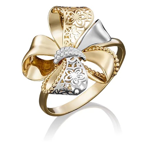 PLATINA jewelry Золотое кольцо с лазерной гравировкой 01-5040-00-000-1130-48, размер 17,5
