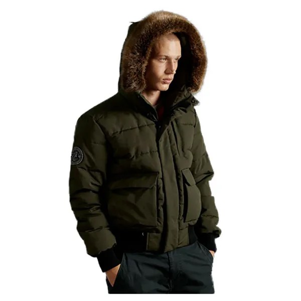 Куртка Superdry Everest Quilted Bomber, зеленый