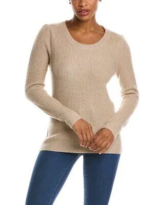 Женский свитер Qi Cashmere из шерсти и смесового кашемира с пышными рукавами