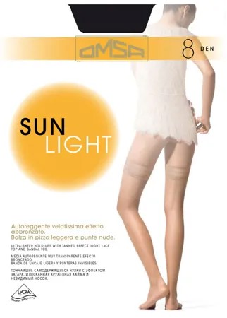 Чулки женские Omsa 186 Sun Light 8d-1 телесные S