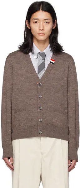 Thom Browne Коричневый кардиган в полоску