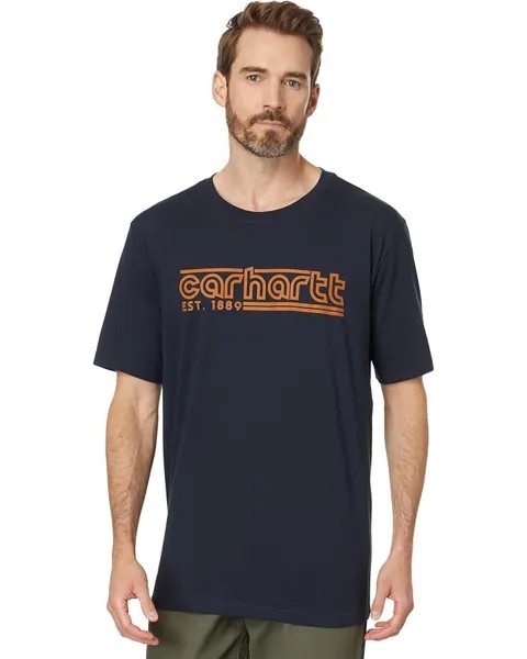 Футболка Carhartt Relaxed Fit Lightweight Short-Sleeve Logo Graphic, темно-синий