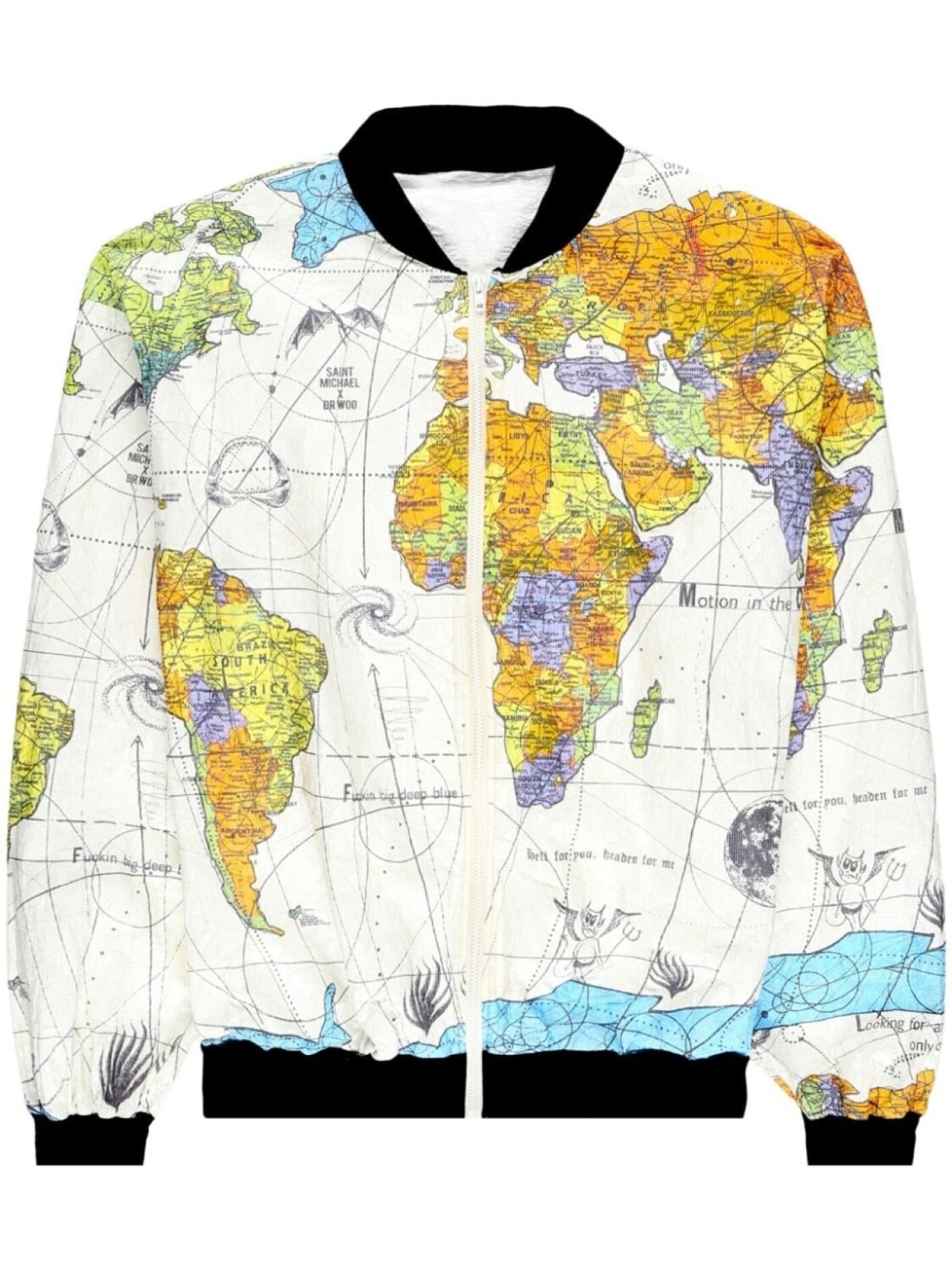 SAINT MXXXXXX бомбер World Map, белый