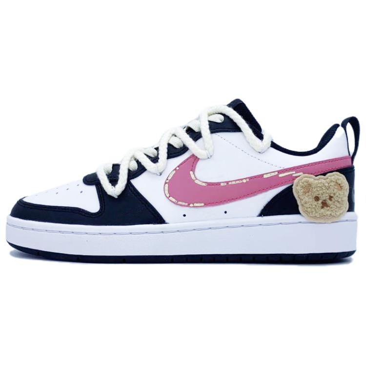 Кроссовки Nike Court Borough Skateboarding Shoes Women's Low-top Pink, черный/розовый