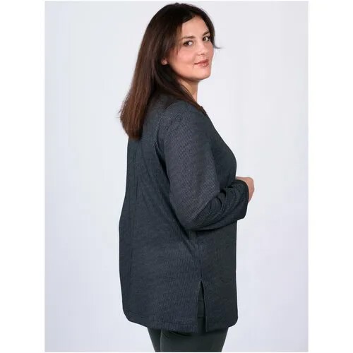 Пиджак SVESTA, удлиненный, силуэт прямой, размер 52, серый