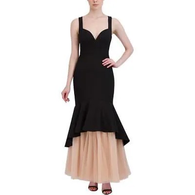 BCBGMAXAZRIA Женское длинное вечернее платье смешанной техники для выпускного вечера BHFO 8721