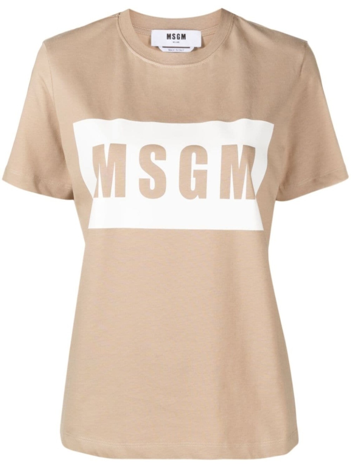 MSGM футболка с логотипом, нейтральный цвет