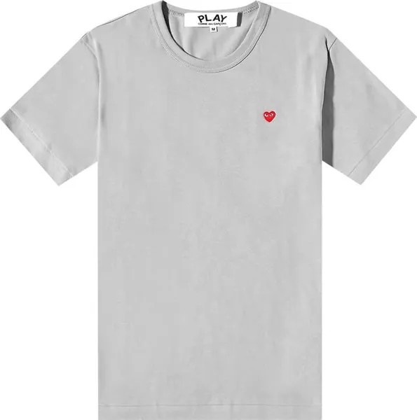 Футболка Comme des Garçons PLAY Logo T-Shirt 'Grey', серый