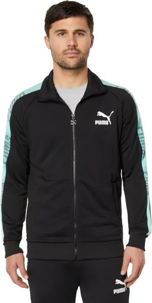Куртка T7 Sport Track Jacket PUMA, цвет Black/Mint