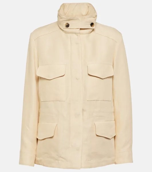 Льняная куртка Loro Piana, коричневый