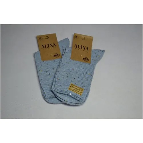 Носки Alina, 2 пары, размер 36-41, голубой