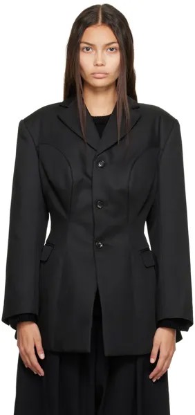 Черный плотный шерстяной пиджак Comme des Garçons