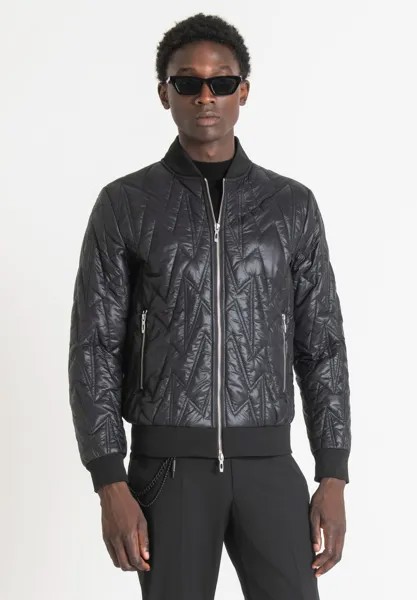 Куртка-бомбер Regular Fit Jacket With A Geometric Design Antony Morato, черный