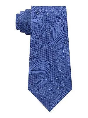 Мужской темно-синий шелковый галстук MICHAEL KORS с узором пейсли