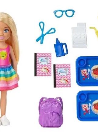 Игровой набор Barbie Club Chelsea Doll and School Челси-блондинка в школе, GHV80