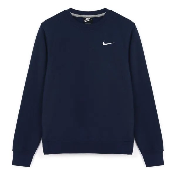 Толстовка Men's Nike Knit Sports Fleece Lined Stay Warm Round Neck Pullover Blue, синий