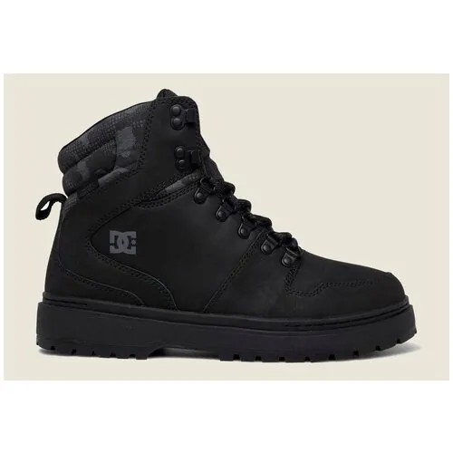 Ботинки DC Shoes, демисезон/зима, натуральная кожа, нескользящая подошва, высокие, размер 8 (40.5), черный