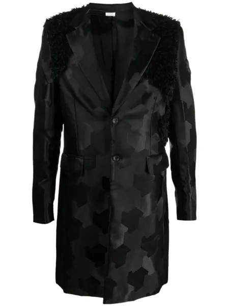 Comme des Garçons Homme Plus однобортное пальто, черный