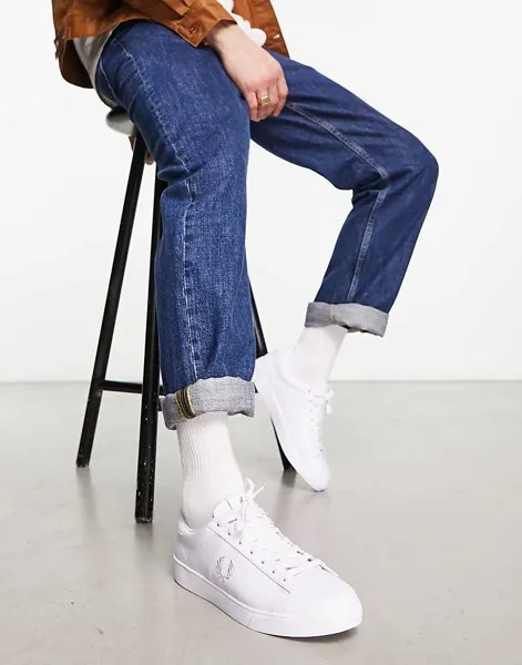 Белые кожаные кроссовки Fred Perry Spencer