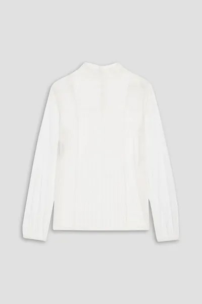 Блуза из тюля с защипами VALENTINO GARAVANI, белый