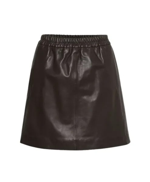 Кожаная юбка американо стильно и универсально Inwear, коричневый