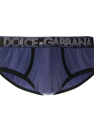 Dolce & Gabbana трусы-брифы с логотипом на поясе