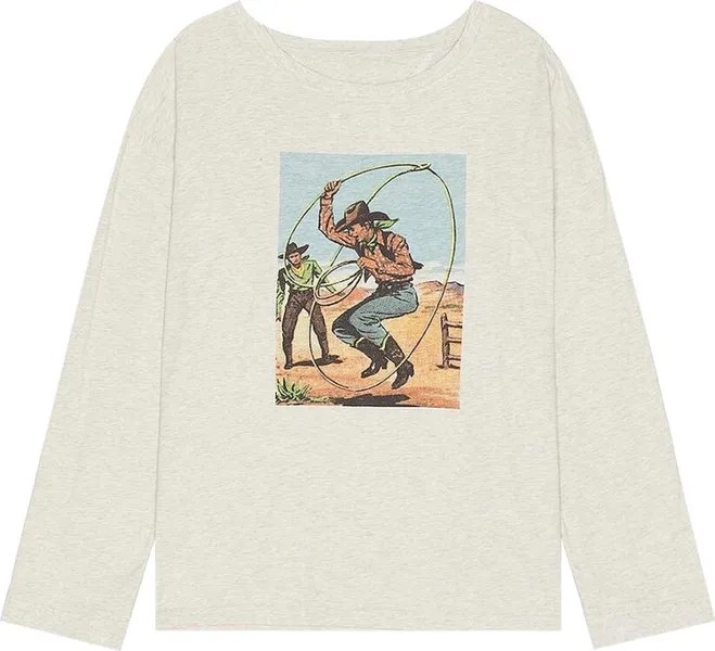 Футболка Maison Margiela Cowboy Long-Sleeve  'Milky', кремовый