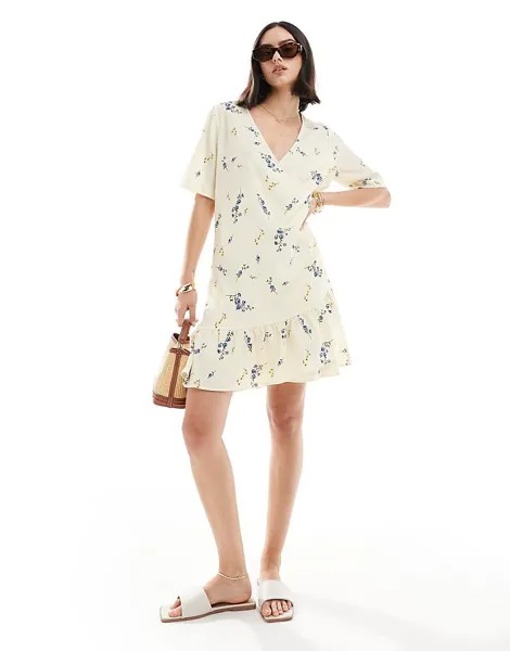 Vero Moda – Jasno 3 мини-платье с запахом в цветочный узор 3r