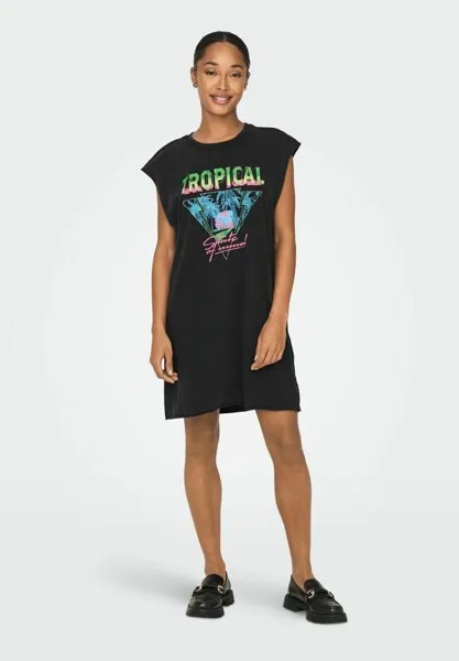 Платье из джерси Ohne Ärmel Print ONLY, черное