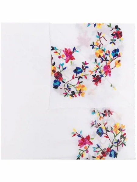 Faliero Sarti шарф с цветочной вышивкой