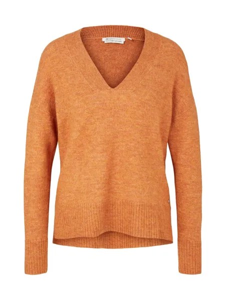 Свитер TOM TAILOR Denim COSY V NECK, коричневый