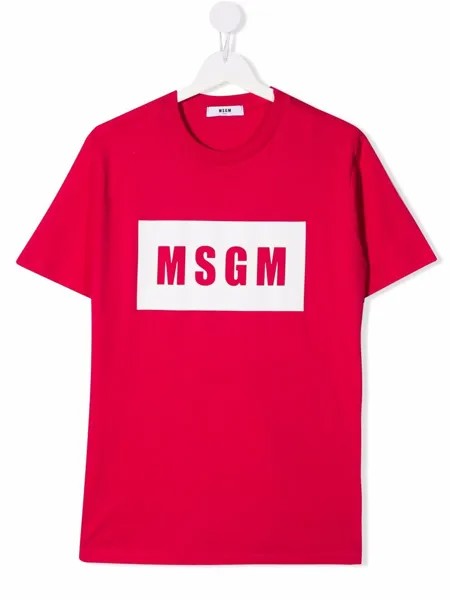 MSGM Kids футболка с логотипом