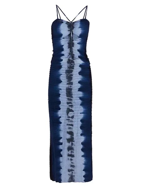 Трикотажное платье Suberi с принтом тай-дай Altuzarra, цвет heron blue shibori