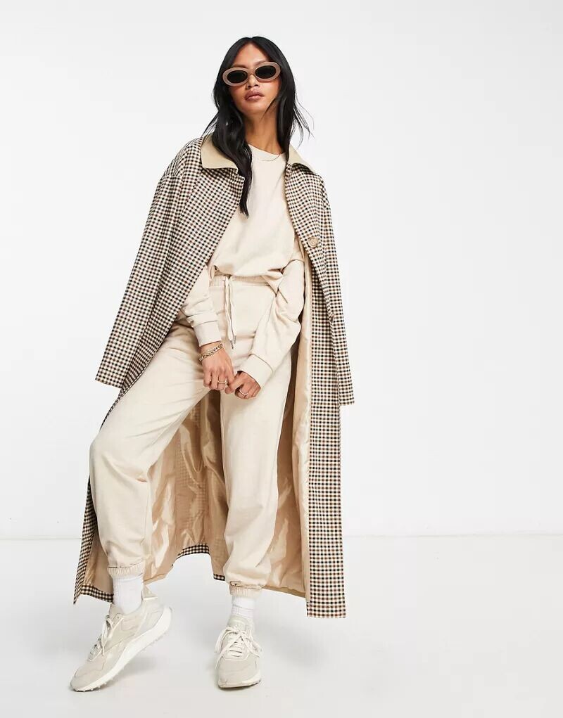 Базовые джоггеры узкого кроя ASOS светло-бежевого цвета