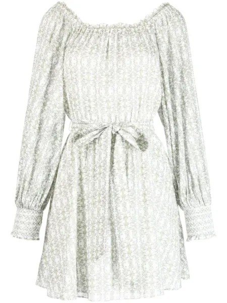 Alice + olivia платье мини Mary с открытыми плечами, белый
